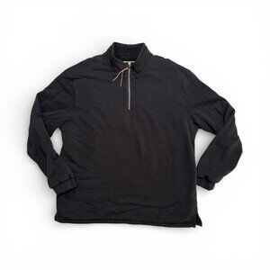 True Grit Dry Goods Pullover 1/4 Zip Fleece-Lined Sweatshirt Mens Large - COZY!
